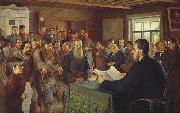 Nikolai Petrovitch Bogdanov-Belsky Sunday Reading in Rural Schools France oil painting artist